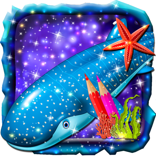 Libro da colorare delle creature del mare