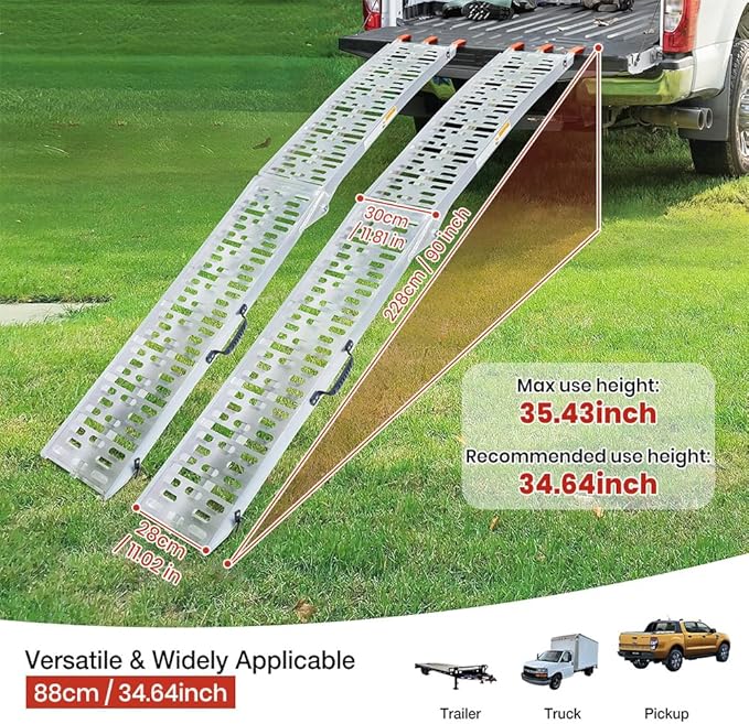 Rampas plegables de aluminio capacidad 1840 lb miniatura 3