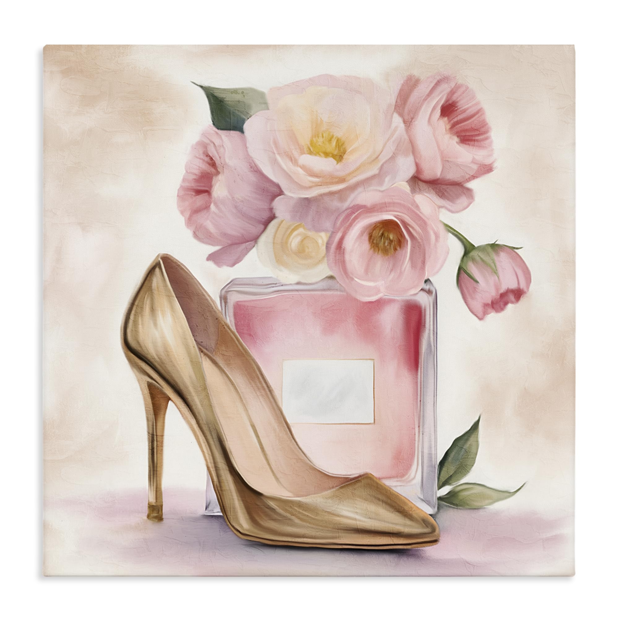 Stupell Industries Unframed 'Pink Beauty Heel & Flowers'| Canvas Art