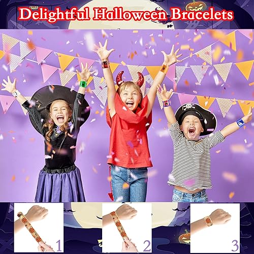 Miniatura 2 de 48 pulseras de fiesta de Halloween, regalos de dulce o dulce para niños y clases, regalos de Halloween, regalos para niños, pulseras de Halloween,