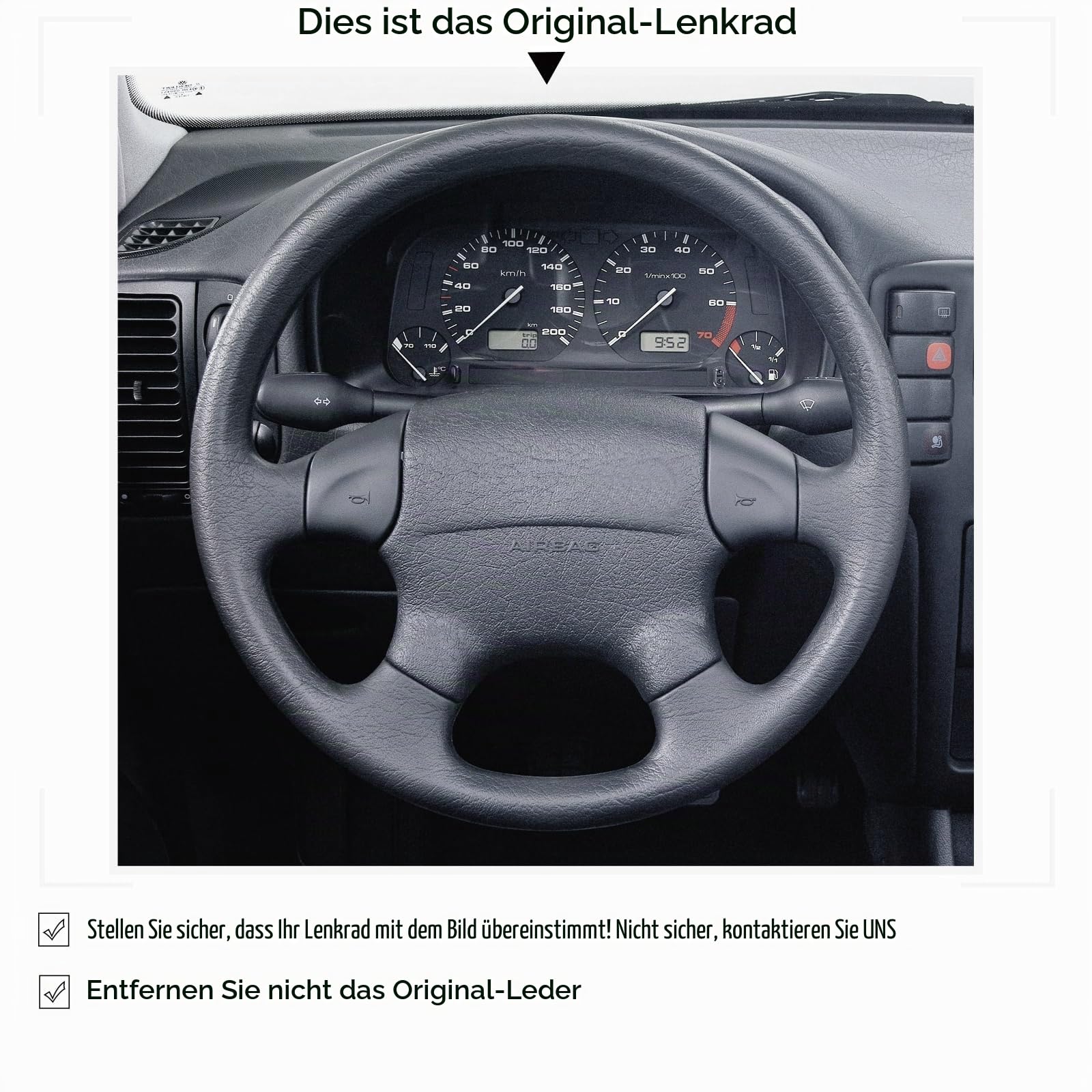 MEWANT genähter schwarzer Lenkradbezug aus Kunstleder für Golf Mk3 1996, rutschfeste Autolenkradabdeckung, Autozubehör | Golf Mk3 1996 / rutschfeste Autolenkradabdeckung / Autozubehör Kunstleder Atmungsaktiv Für Beheizte Lenkräder Langlebig