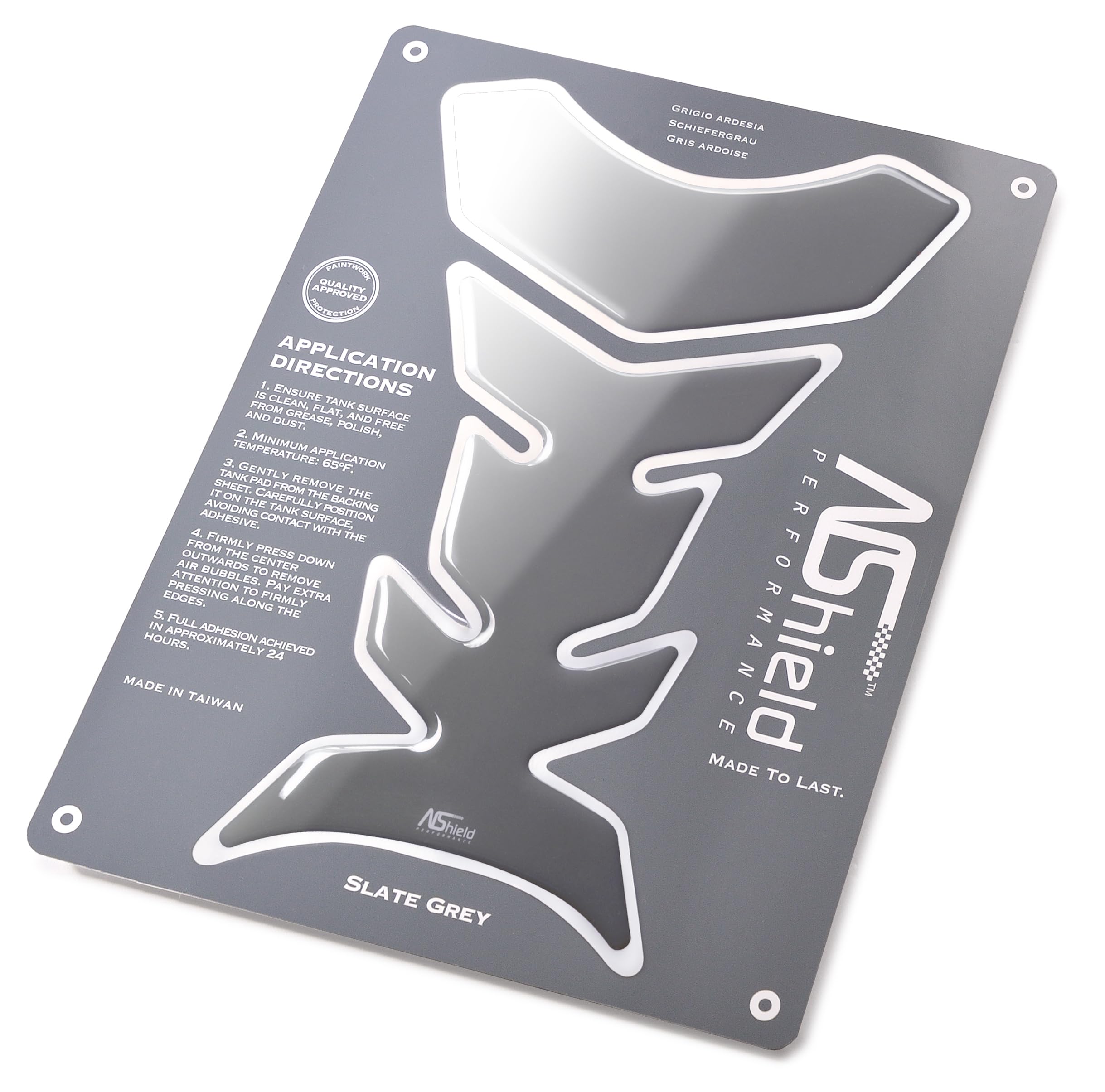 Universal Motorcycle Tank Pad, 3D Gel Tank Protector, Slate Grey