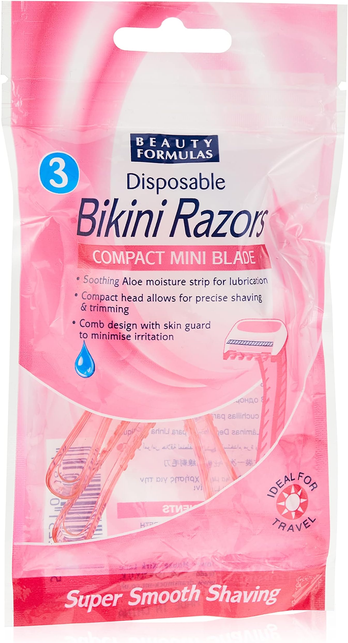 Disposable Bikini Razors Compact Mini Blade 3-Pieces