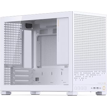 Jonsbo D32 PRO PC Case White - Compact mATX Case with Back Connect Support Tempered Glass Dust Filters & High-End Cooling