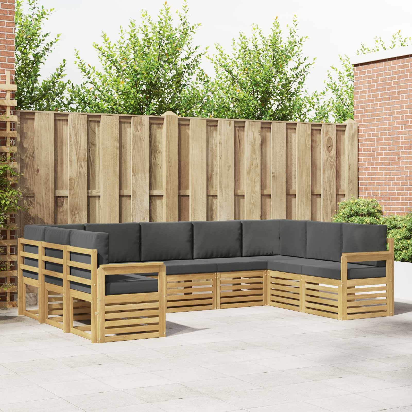 Conjunto de sofás de Exterior 7 uds. y Antracita, Conjuntos de Muebles, 116.7 kg-3392492