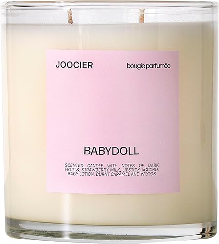| Vela Babydoll - Leche de fresa, frutas oscuras, caramelo quemado, lápiz labial, loción | Perfume Cry Baby Inspirado en la leche 10 oz 70+ Hour