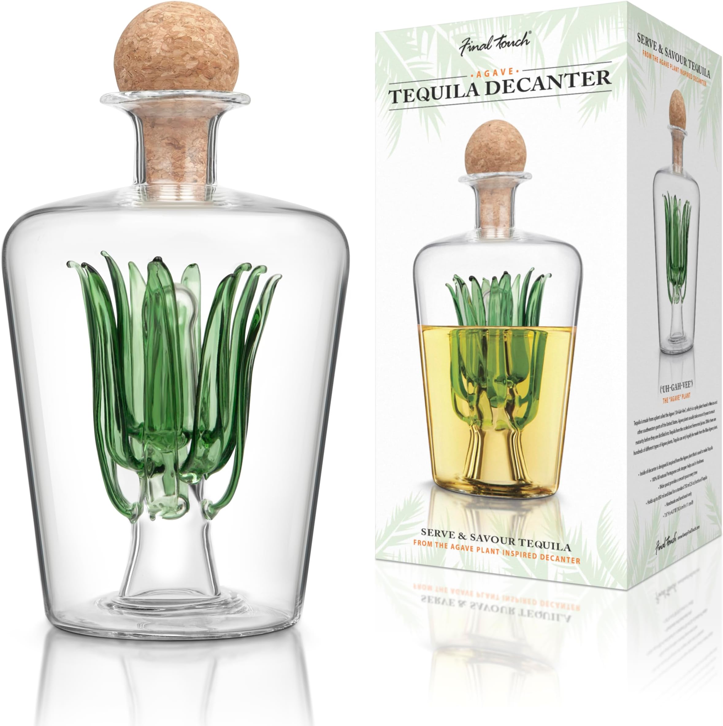 Glass 25 Ounce Agave Tequila Decanter