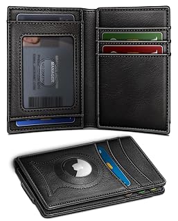 BULLIANT Men Airtag Wallet,Slim Wallet Money Clip Card Holder Magnetic Closure 12 Cards in Front Pocket RFID Blocking - Amazon product rated Grade A