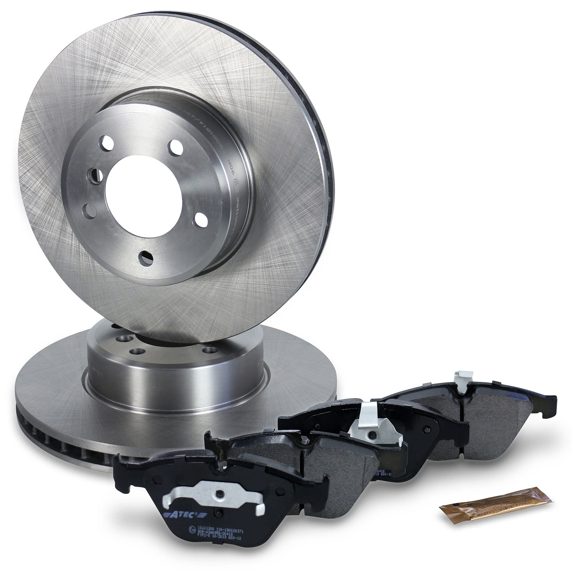 BESTPRICE Juego de frenos eje delantero incl. discos de freno ventilados Ø 324 mm + pastillas de freno delanteras,compatible con BMW Serie 5 (E60),5 Touring (E61),6 (E63),6 Convertible (E64)