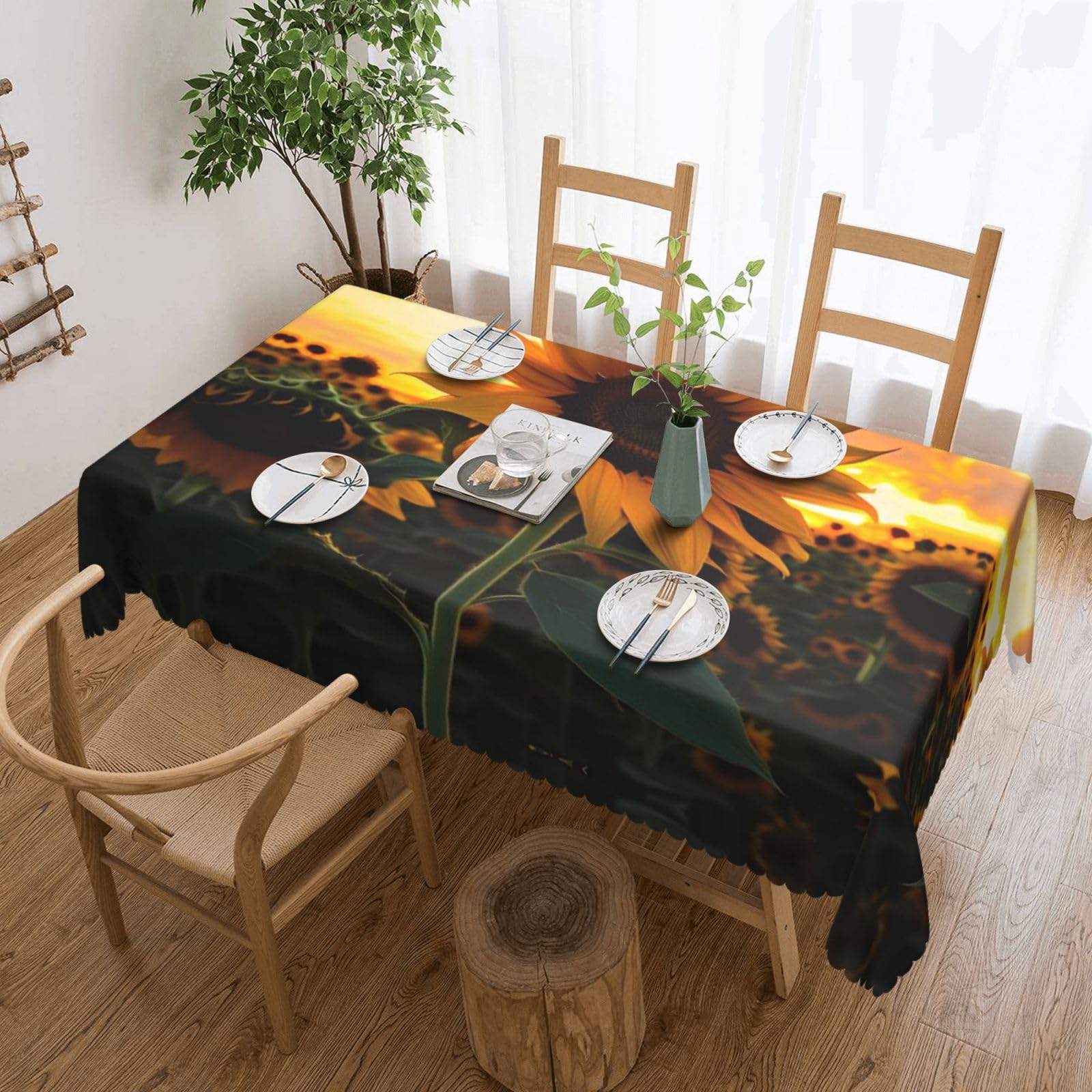 Nappe de cuisine tournesol pour décoration de table de fête