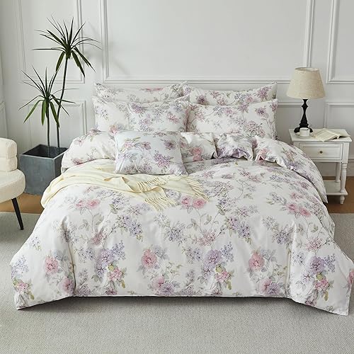 Miniatura 15 de FADFAY Juego de funda de edredón de 3 piezas, tamaño Queen, color negro liso, 100% algodón, suave y ligero, juego de ropa de cama para todas