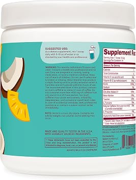 Wellah Pre-Workout Powder (Blue Hawaii) 30 Servings | With Citrulline Malate and L-Theanine, 200mg of Natural Caffeine & 1000mg of Beta-Alanine