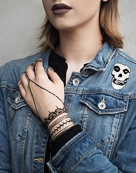 C&D Visionary The Misfits - Crimson Ghost Skull - Embroidered Iron or Sew On Patch / Badge Black, White, 2.5 x 3.5