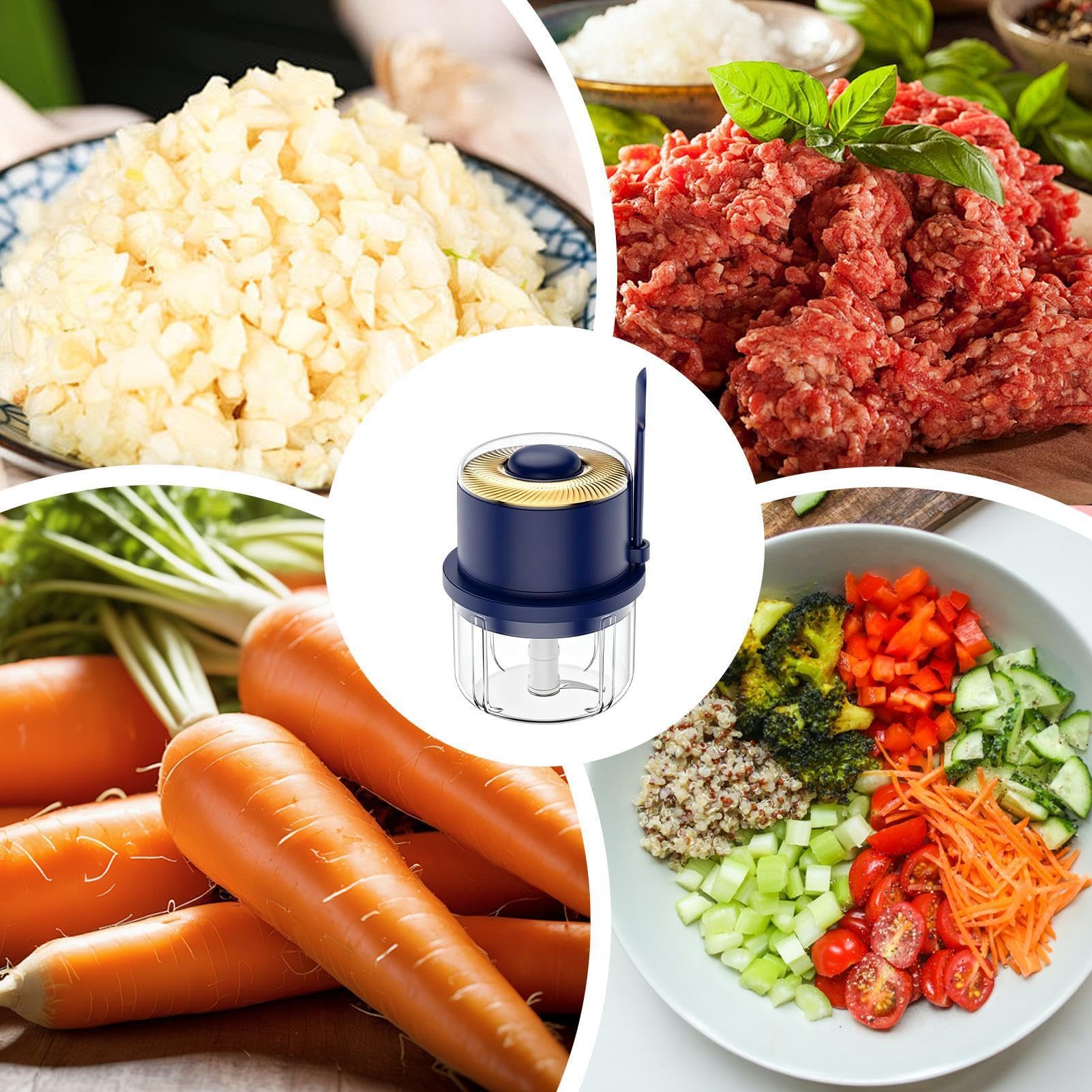 Mini Picadora Gadgets De Cocina Rápidos Y Portátiles