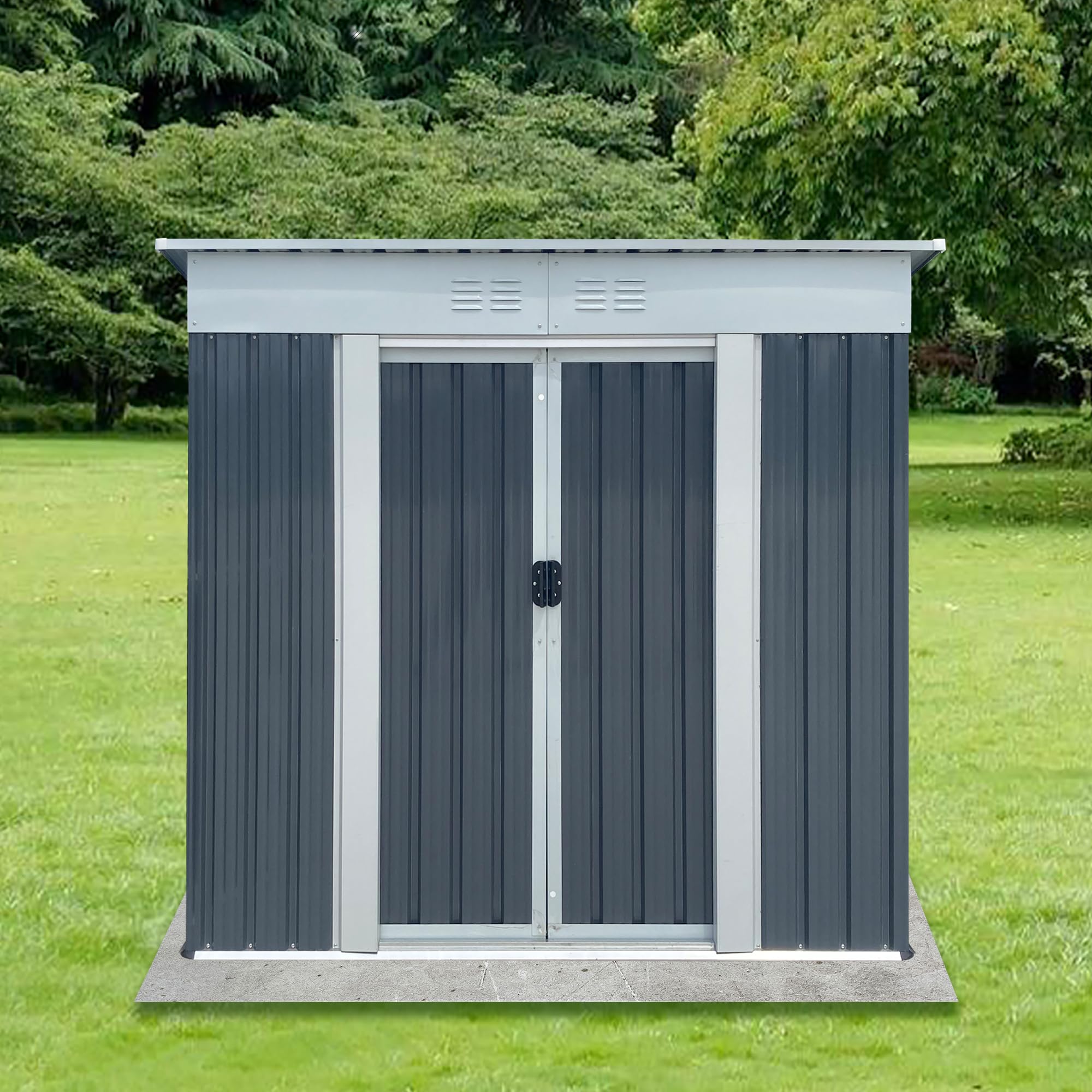 Amazon.com : HHOK 6FTx4FT Outdoor Storage Shed Waterproof Pent