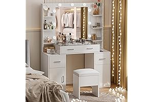 Luxurious Vanity Desk with Illumination and Storage | The Epitome of Vanity Sets