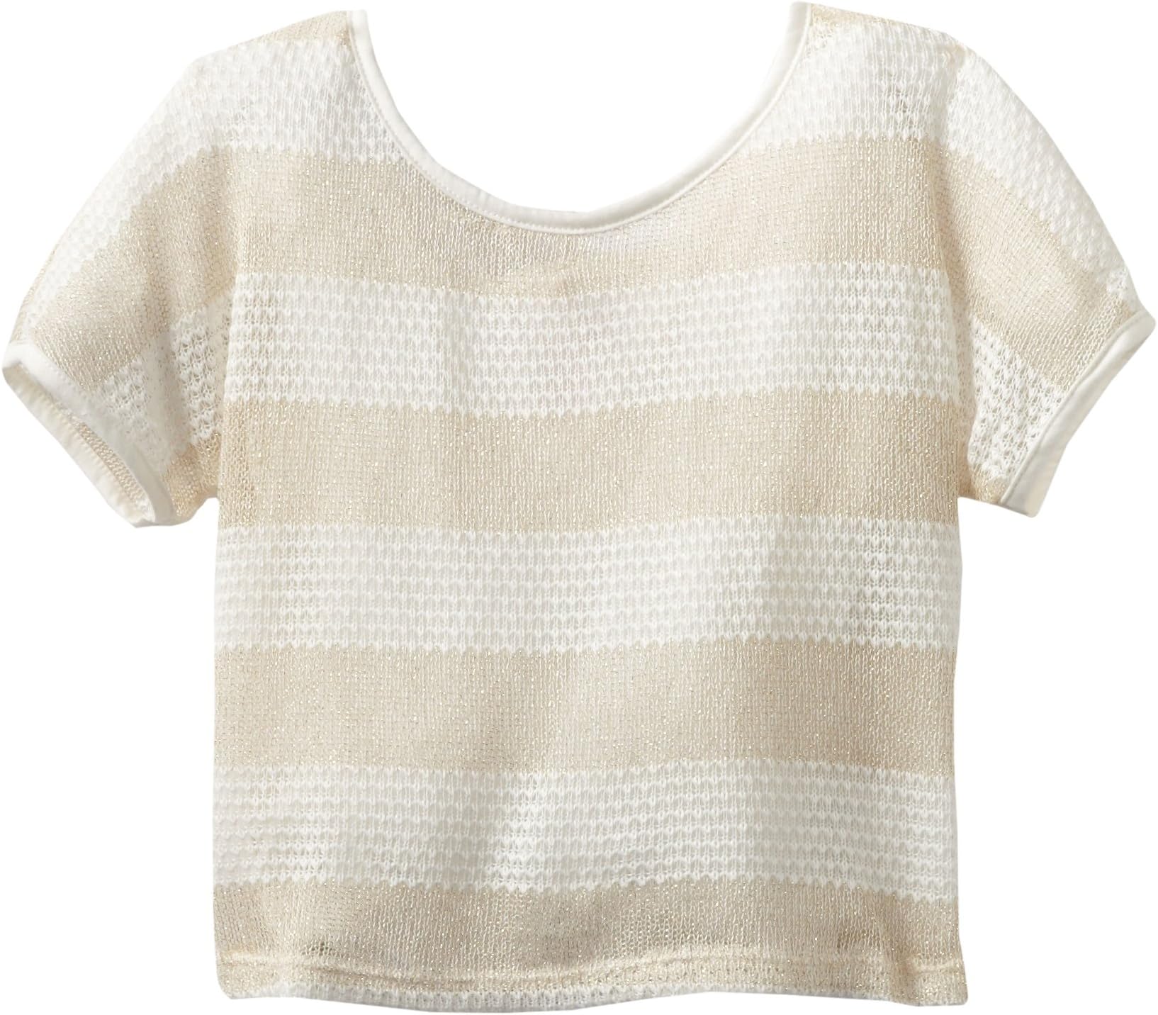 Sugartart Love Big Girls' Stripes And Bows Top