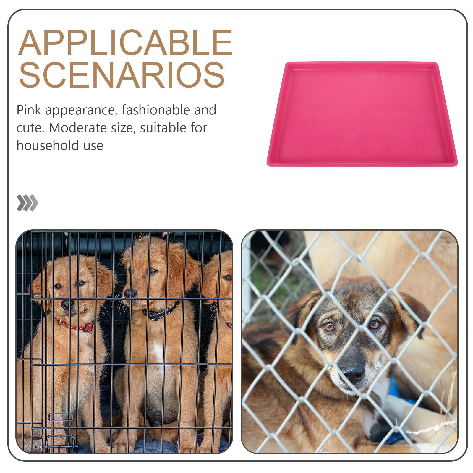 Bodenwanne für Haustierkäfige Kunststoff Kotwanne für Hundeboxen Urinschale 49,5x33,5x3cm Bruchfest Wiederverwendbar für Kaninchen Meerschweinchen und Kleintiere
