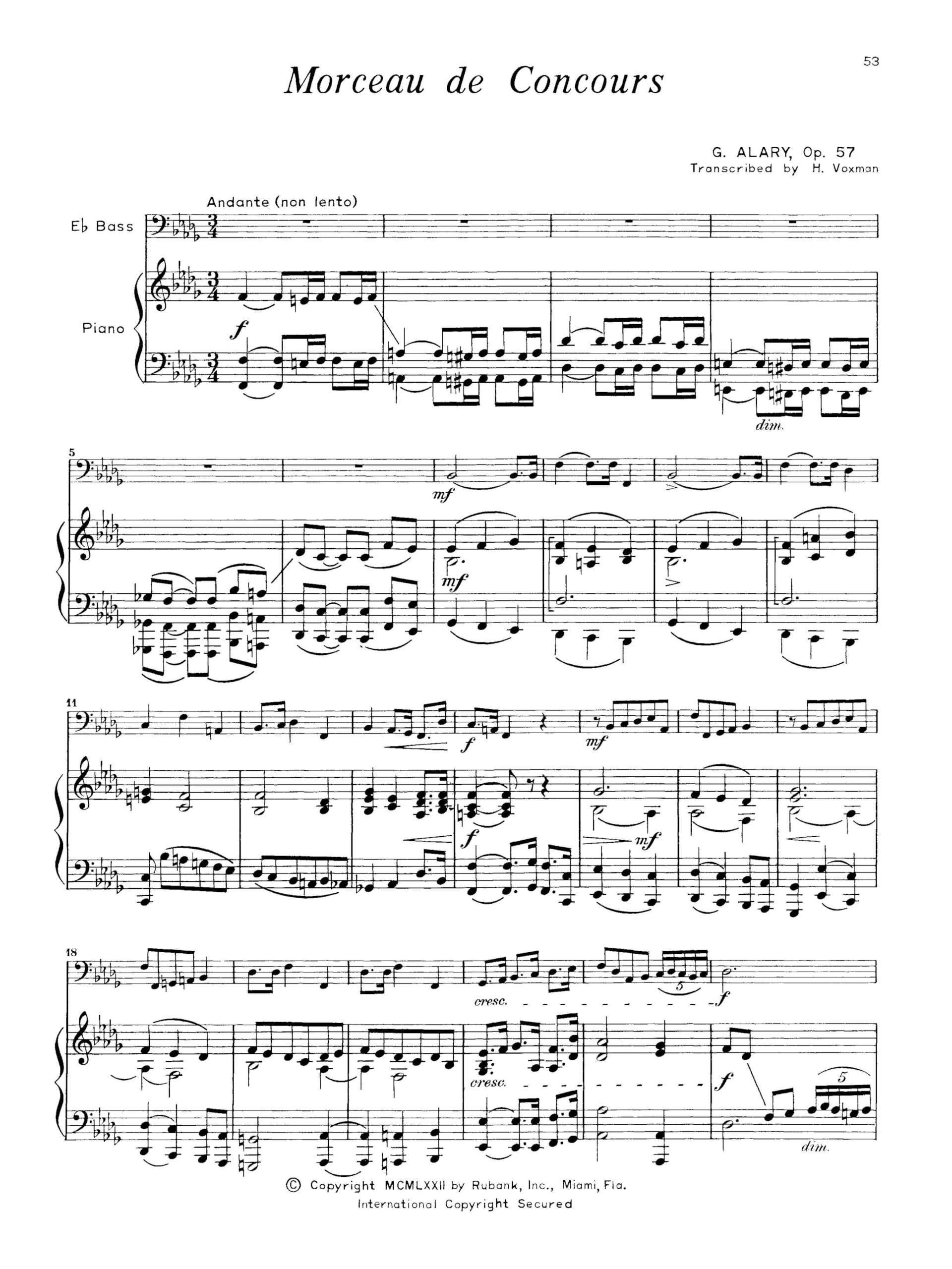 Concert and Contest Collection for E Flat or BB flat Bass (Tuba-Sousaphone): With Piano Accompaniment: Solo Book