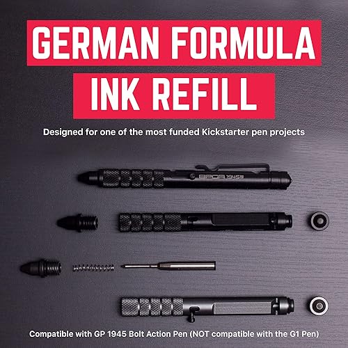 Miniatura 5 de GPCA - Cartuchos de repuesto de tinta GP22 para bolígrafos de gel, diseñados para bolígrafos de gel, tamaño de punta media, paquete de 3 repuestos
