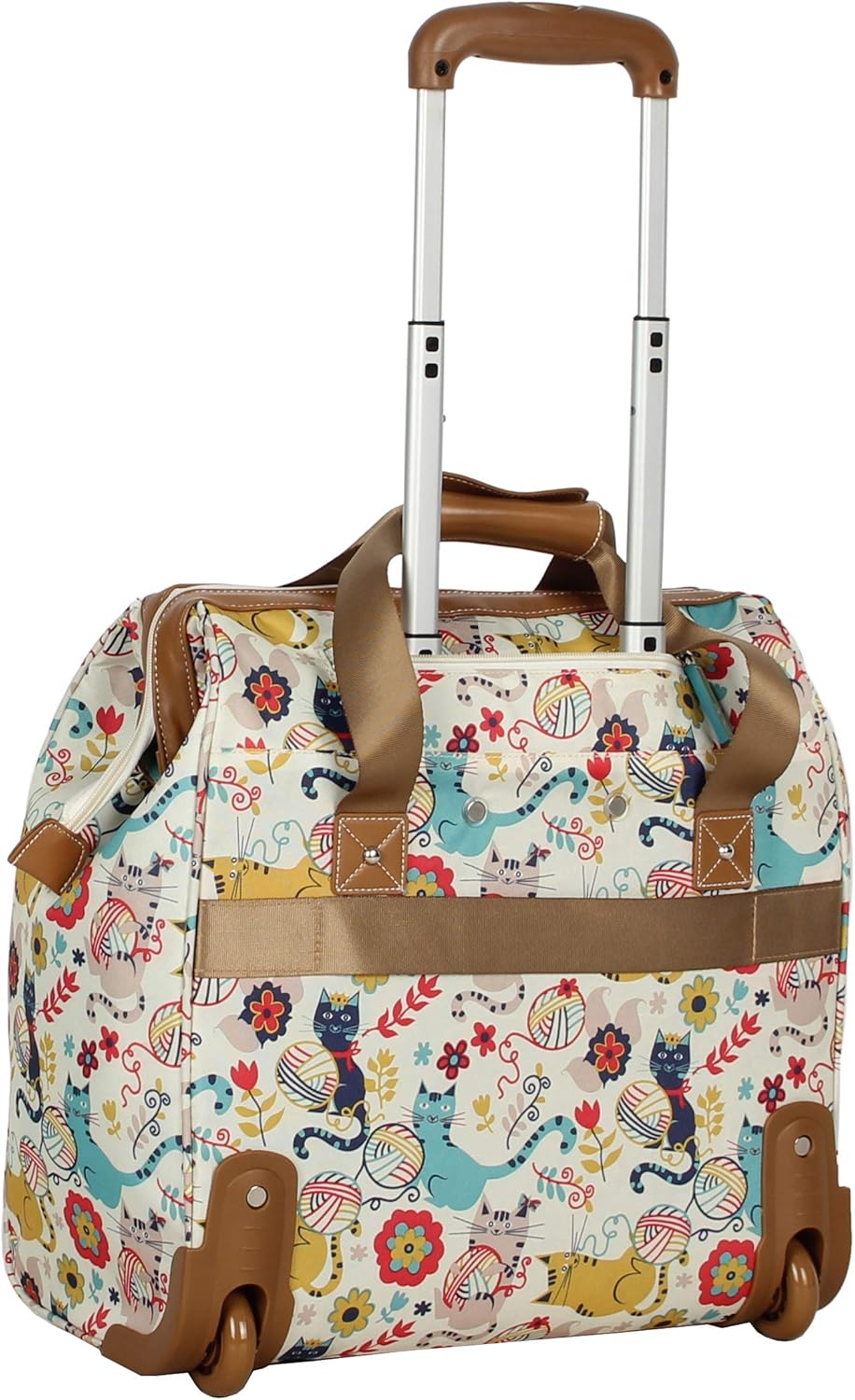 Lily Bloom Design Pattern Carry on Bag Wheeled Cabin Tote (Furry Friends) - Image 4
