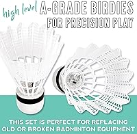 Vista 5 de Franklin Sports Badminton Racket + Birdie Set - Replacement Badminton Equipment for Kids + Adults - 2 Player - 4 Player Badminton Racket Sets