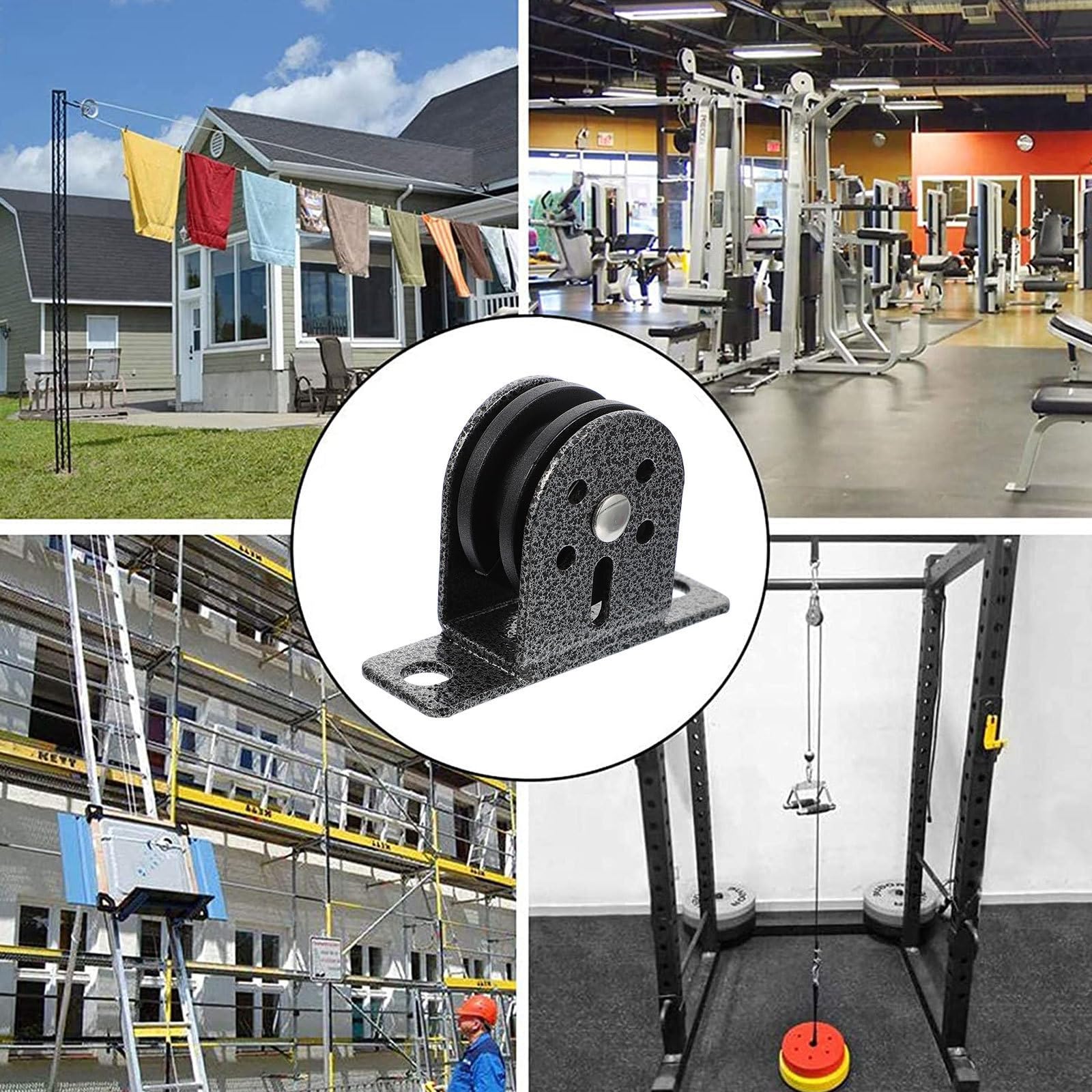 Cabilock Polea de Rodamiento Silenciosa para Fitness Bloque de Polea de Elevación con Rueda Reforzada Accesorio para Equipos de Gimnasio Doméstico y Tracción de Cables