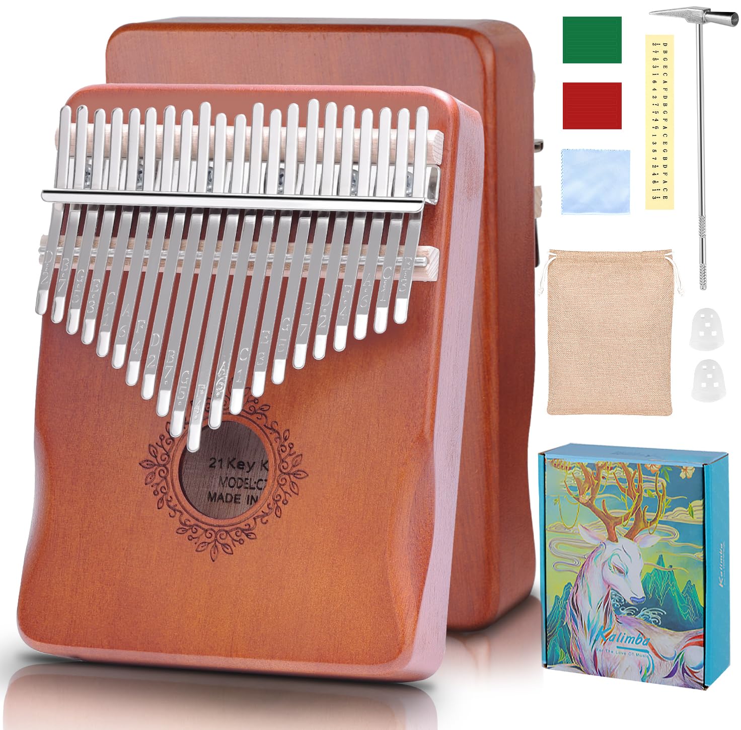 Kalimba 21 Klawiszy Fortepian Kciuk