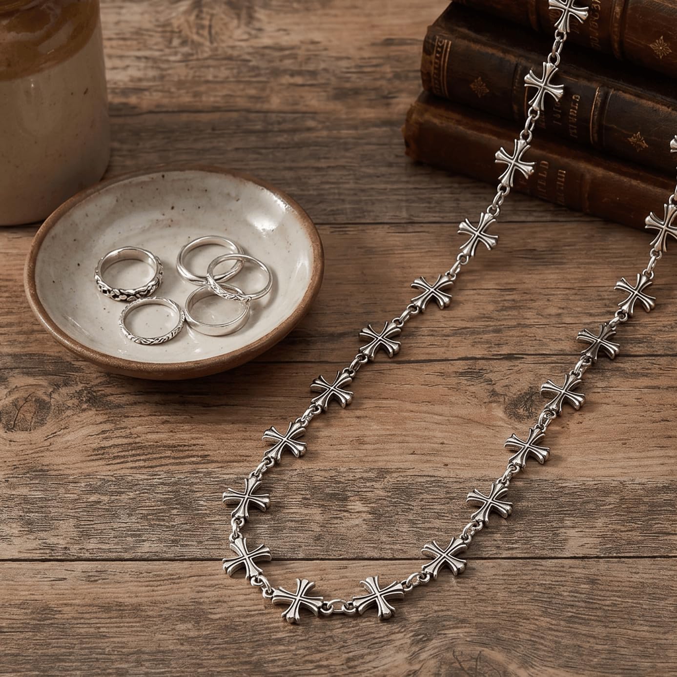 SHINYY Cross Necklace for Women and Men | Goth Punk Pendant Necklace | Gothic Grunge Religious Jewelry for Him Her