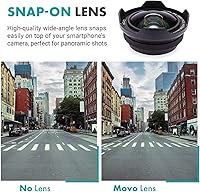 Vista 4 de Movo iVlog3 - Paquete de video para teléfono inteligente VXR10-PRO, micrófono direccional, mini trípode, luz de cámara LED, lente gran angular