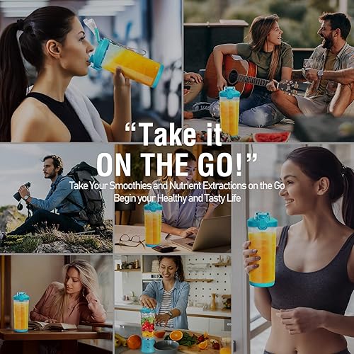 Miniatura 6 de Portable Blender, Spardar Personal Size Blender for Shakes and Smoothies, Portable Blender 20oz with USB Rechargeable, BRA Free, Blenders with 6