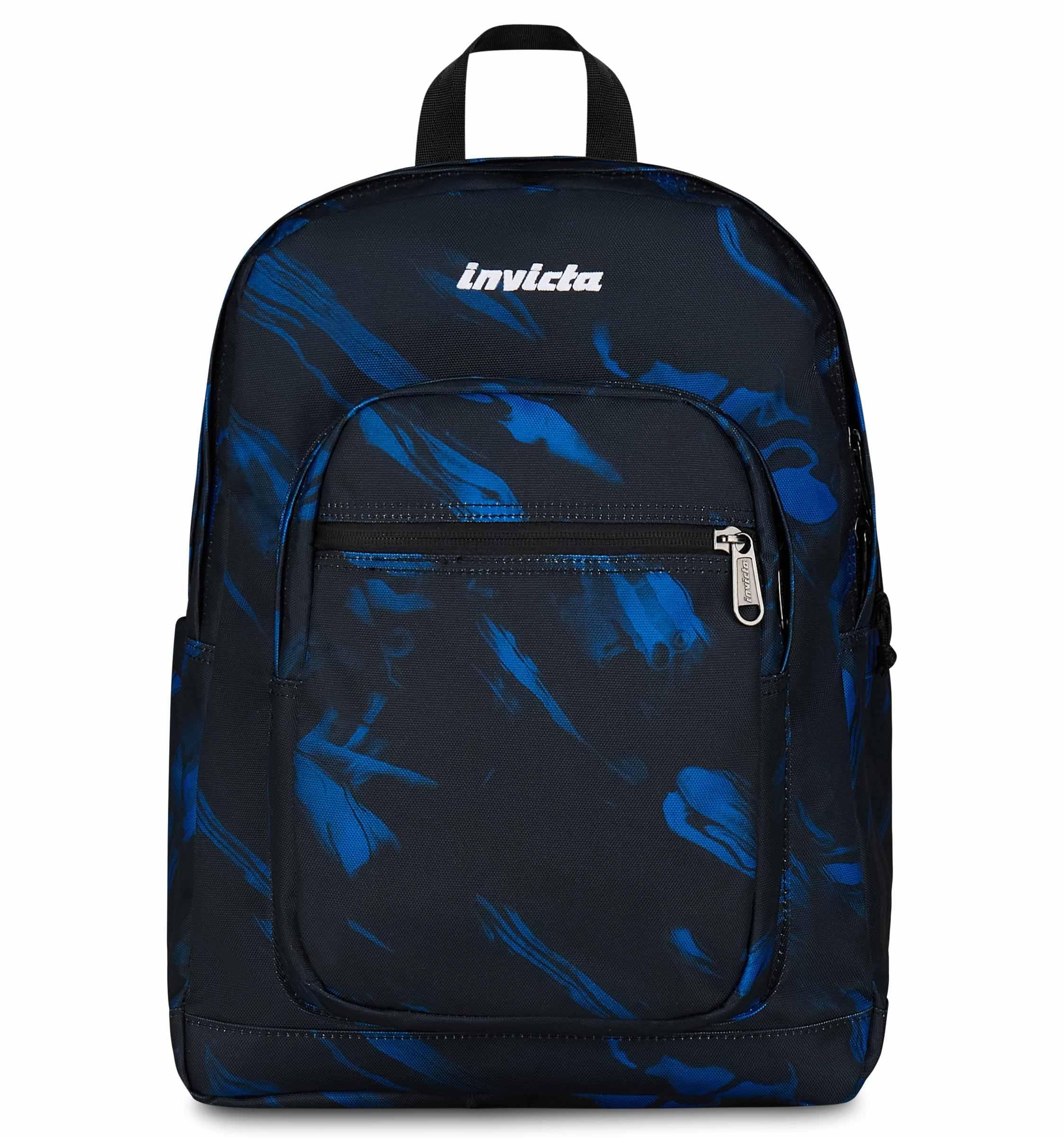Invicta Zaino Scuola Jelek, Blu, Doppio Scomparto Con Tasca per PC e Tasca per Borraccia, 34 lt, Scuola Media e Superiore, Zaino Ragazzo