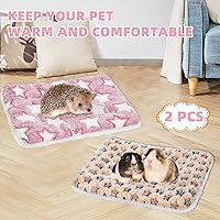 Vista 6 de 2 Piezas Cama de Conejo, Almohadón Lavable para Conejos Pequeños, Almohadón Cálido para Animales Pequeños, Almohada de Cama para Conejo, Almohada