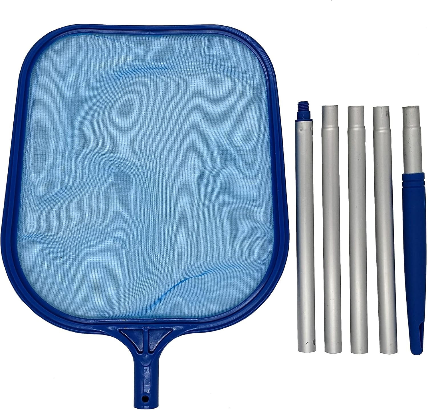 FUNSTITUTION Pool Net with Pole- 50" Pool Skimmer Net - Swimming Pool Cleaner Supplies - Pool Leaf Skimmer Net Fine Mesh Net Bag Catcher for Cleaning Surface of Swimming Pools