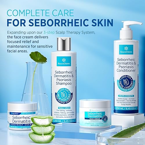 Miniatura 9 de Roycederm Champú para la psoriasis, champú para dermatitis seborreica, acondicionador, crema de tratamiento y crema facial