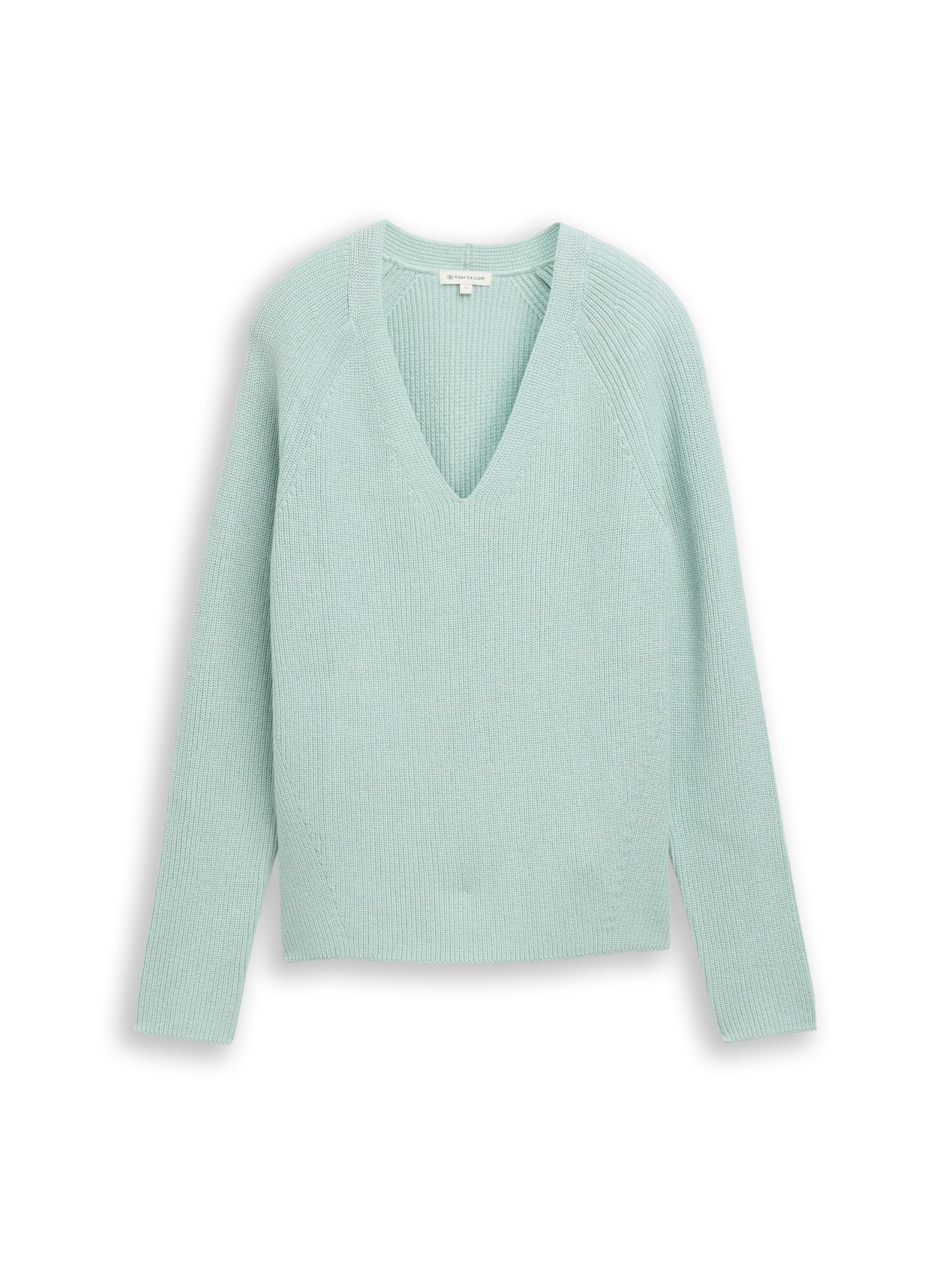 TOM TAILOR Damen Strickpullover mit V-Ausschnitt