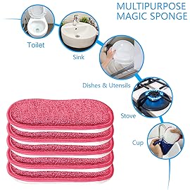 Kitchen Dish Sponge Scrubber Non Scratch, Dishcloth No Odor Reusable Washable Multipurpose Scrub Pads Sponges Heavy Duty for Dawn Dish Soap Cleaning of Sink Pans