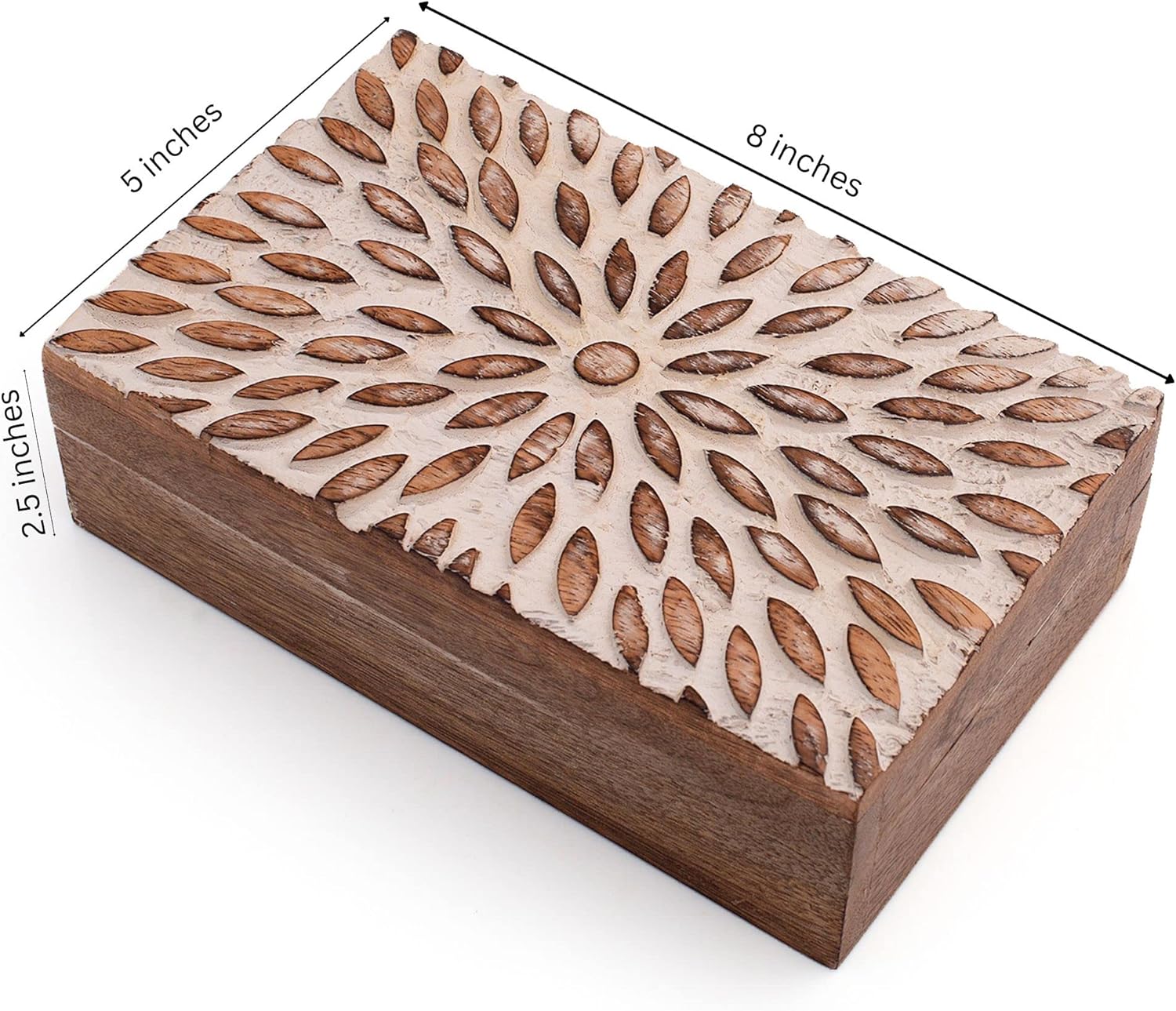 Great Birthday Gift Ideas Handmade Decorative Wooden Jewelry Box Jewelry Organizer Keepsake Box Treasure Chest Trinket Holder Watch Box Storage Box Housewarming Gifts Women