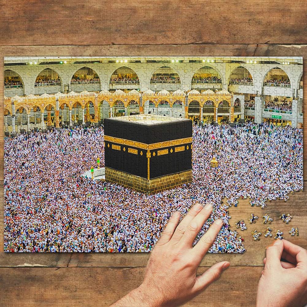 Grand Mosque Makkah Saudi Arabia Jigsaw Puzzle 1000 Piece Game Artwork Travel Souvenir Wooden