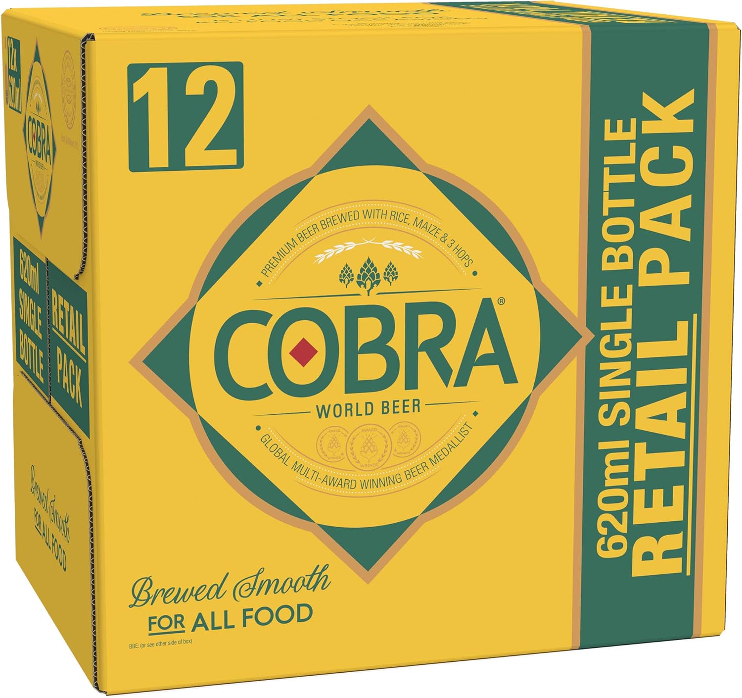 Cobra Premium Beer, 12x620ml Amazon.co.uk Grocery