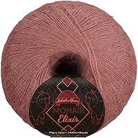 Vista 10 de JubileeYarn Mohair Elixir Yarn - 50g/ovillo Mezcla de lana para bebé - Azul Laguna - 4 ovillos