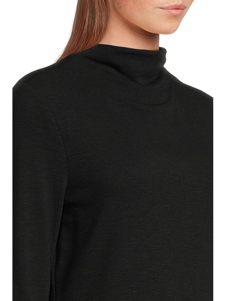 Black Michael Stars Farrah Mock Neck Top