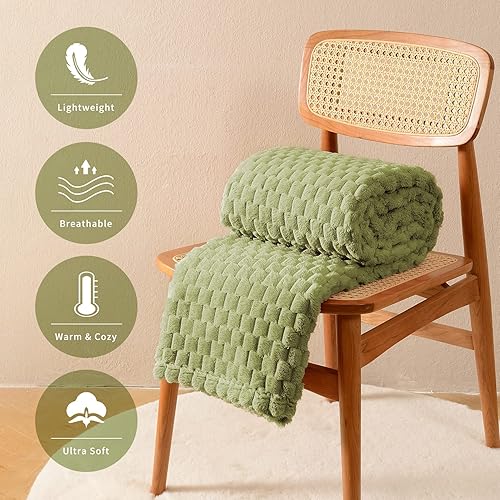 Miniatura 10 de FY FIBER HOUSE Manta de forro polar para sofá, de 10.58 ozm, súper suave, mullida, para sofá de oficina, 50 x 60 pulgadas, color gris claro