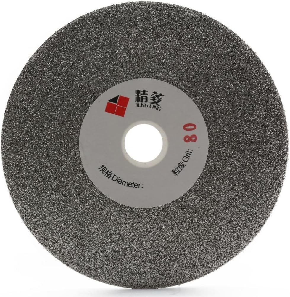 JINGLING Diamond Coated Flat Lap Disk Grinding Disc 5" inch 125mm Grit 80 Coarse
