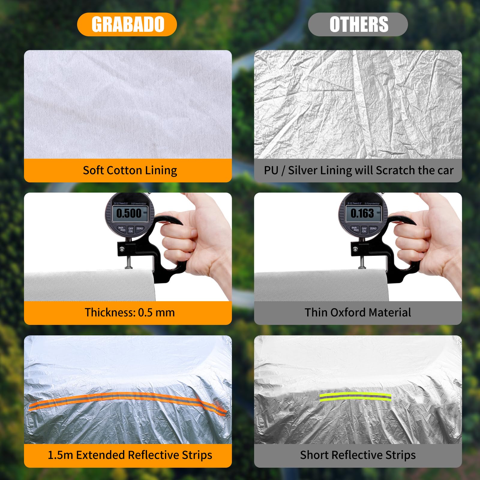 Sedan Car Cover Waterproof All Weather Heavy Duty 8 Layers Outdoor Car Covers for Automobiles with Door Zipper — view 2