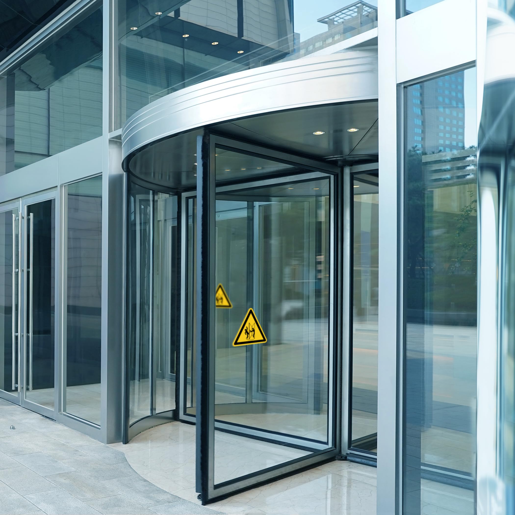 Lot de 50 panneaux d'avertissement autocollants pour porte 300mm