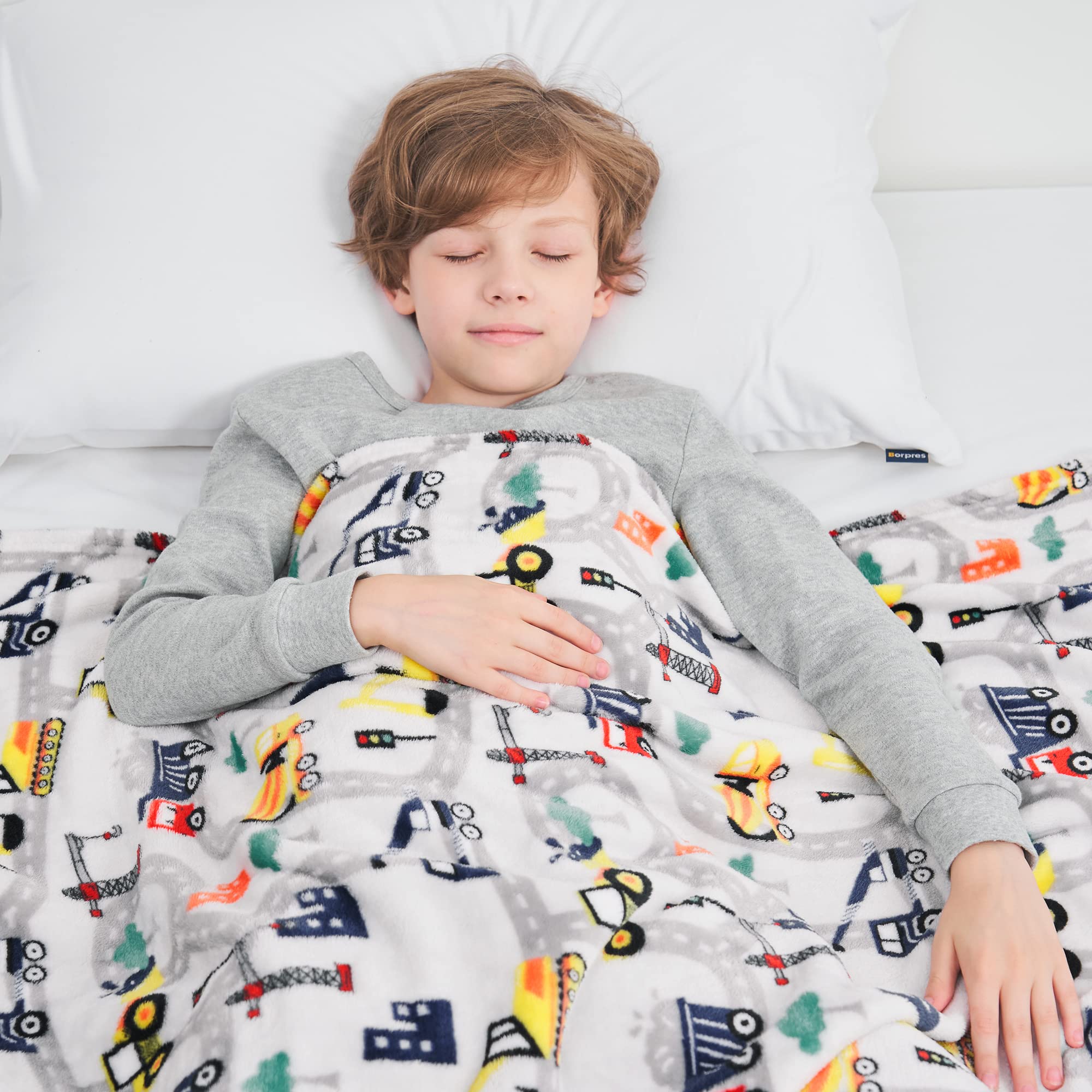 softan Coperta da camion per bambine, coperta per ragazzi e ragazze, morbida flanella, coperta per divano, letto, regalo di compleanno per bambini, 130 x 150 cm