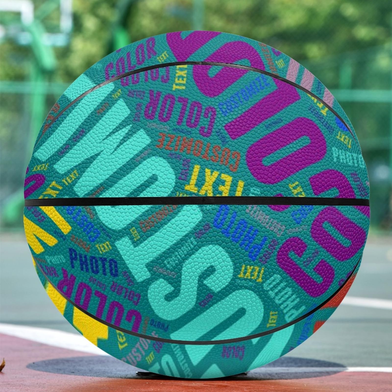 Ballon de Basket Personnalisable, Basket Personnalisable avec Votre nom Dessus, Taille 5 (27,5")/7(29,5"), Cadeaux Personnalisés, avec prénom et Texte Gravé Ballon de Basket