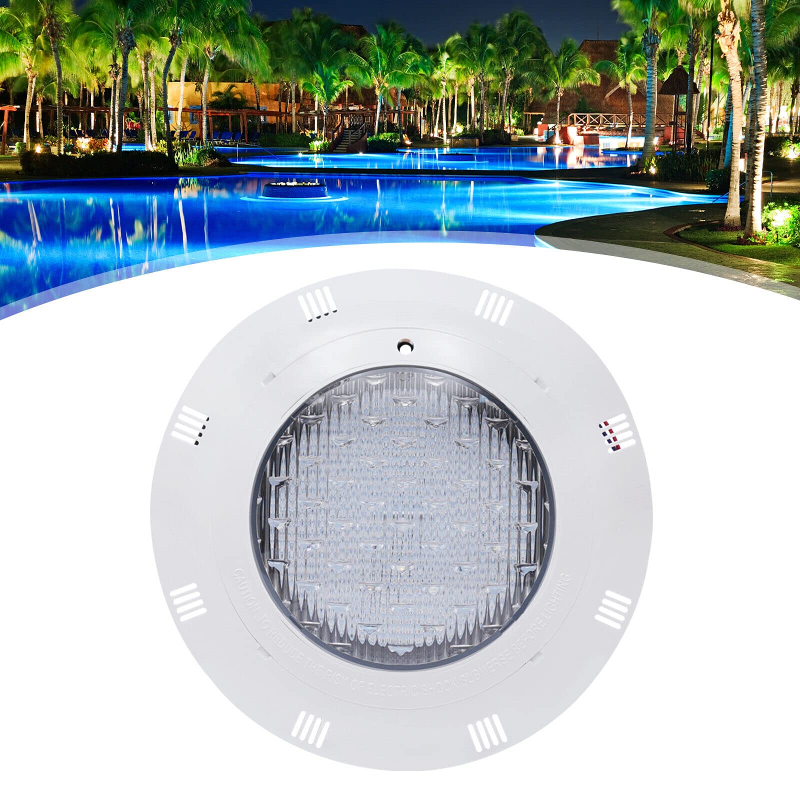 Éclairage de piscine LED RGBW 45 W avec télécommande 4500 lm IP68 étanche pour piscine