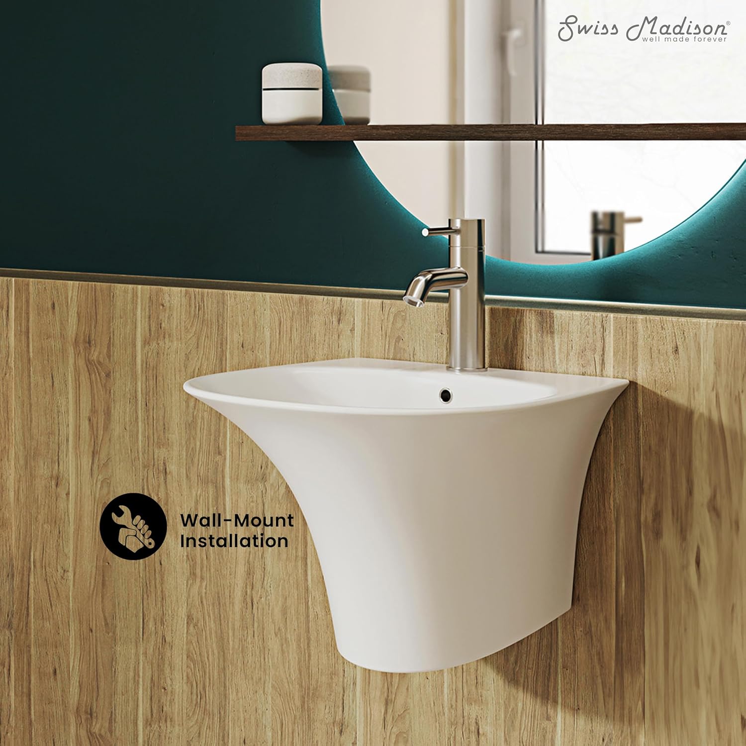 Ivy 19" ﻿Wall-Mount Bathroom Sink